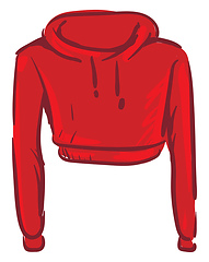 Image showing A red hoody vector or color illustration