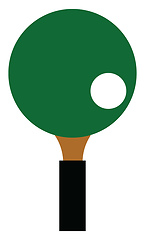 Image showing Racket and ball of table tennis sport vector or color illustrati