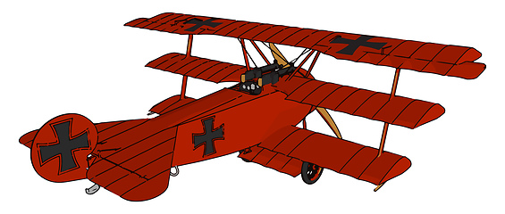 Image showing Aero plane of early history vector or color illustration