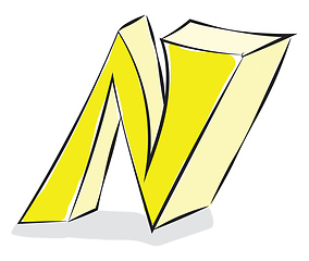 Image showing Letter N alphabet vector or color illustration