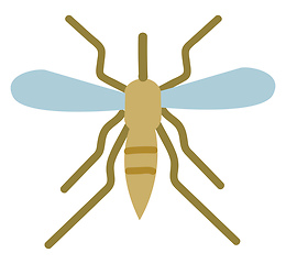 Image showing Simple vector illustration of mosquito on white background 
