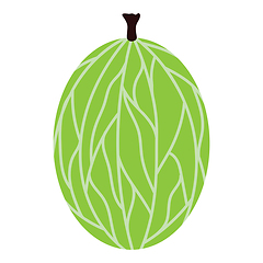 Image showing Flat design icon of Gooseberry in ui colors. 