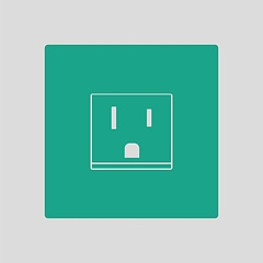 Image showing USA electrical socket icon