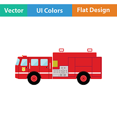 Image showing Fire service truck icon