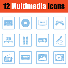 Image showing Set of multimedia icons