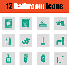 Image showing Bathroom icon set