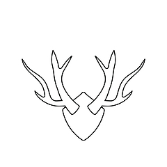 Image showing Icon of deer\'s antlers 