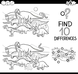 Image showing differences game with dinos