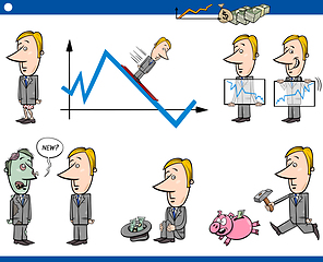 Image showing business cartoon concept set