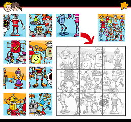 Image showing jigsaw puzzle with robots