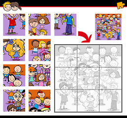 Image showing jigsaw puzzle with children