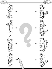 Image showing match the halves coloring page