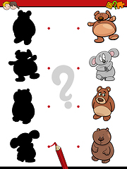 Image showing shadow game with bears