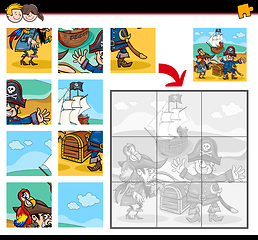Image showing jigsaw puzzle with pirates