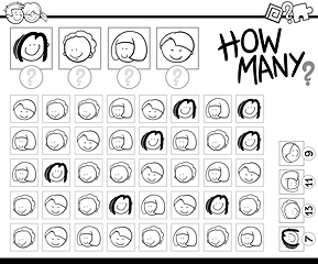 Image showing counting children coloring page