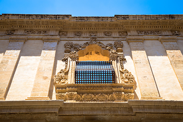 Image showing NOTO, ITALY - traditional window design in the monastery close t