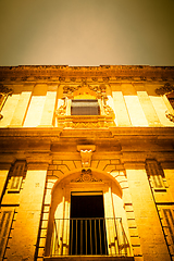 Image showing NOTO, ITALY - traditional window design in the monastery close t