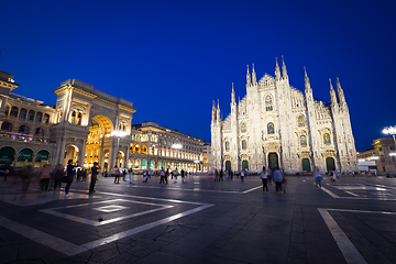 Image showing Milan Cathedral and Piazza Duomo