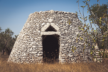 Image showing Puglia Region, Italy. Traditional warehouse made of stone