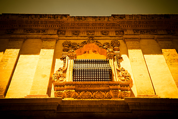 Image showing NOTO, ITALY - traditional window design in the monastery close t