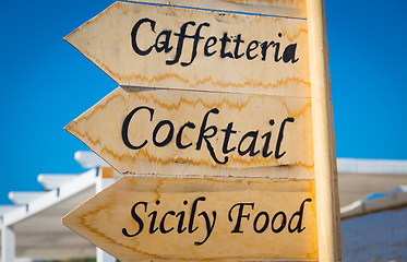 Image showing Sicily Food sign