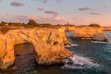 Image showing Italy, Santo Andrea cliffs in Puglia