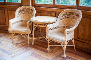 Image showing Old wicker chairs