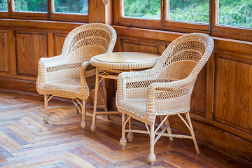 Image showing Old wicker chairs