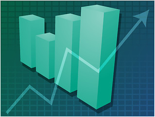 Image showing Financial barchart illustration