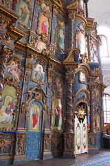 Image showing beautiful iconostasis with ancient icons