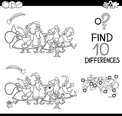 Image showing christmas differences for coloring