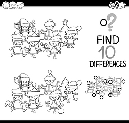 Image showing difference game coloring page