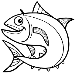 Image showing tuna fish coloring page