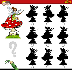 Image showing shadow differences game with fairy