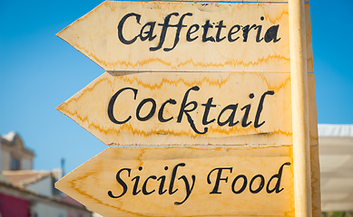 Image showing Sicily Food sign