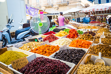 Image showing SYRACUSE, ITALY - MAY 04th, 2018: this traditional almonds and p