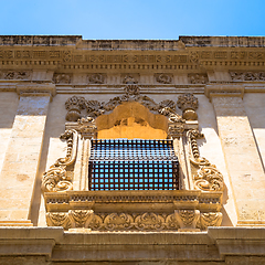 Image showing NOTO, ITALY - traditional window design in the monastery close t