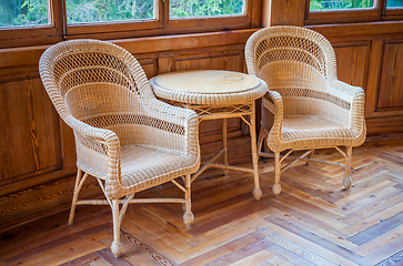 Image showing Old wicker chairs