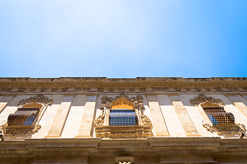 Image showing NOTO, ITALY - traditional window design in the monastery close t