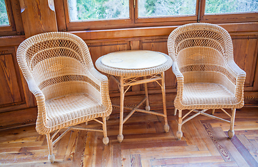 Image showing Old wicker chairs