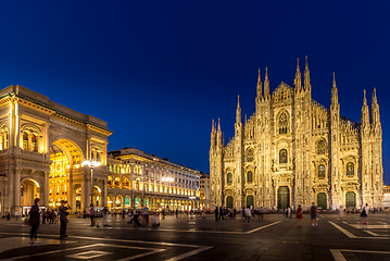 Image showing Milan Cathedral and Piazza Duomo