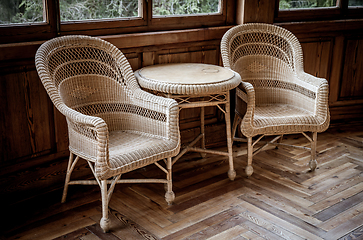 Image showing Old wicker chairs