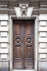 Image showing Mysterious wooden door