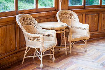 Image showing Old wicker chairs