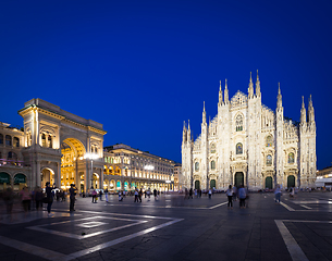 Image showing Milan Cathedral and Piazza Duomo