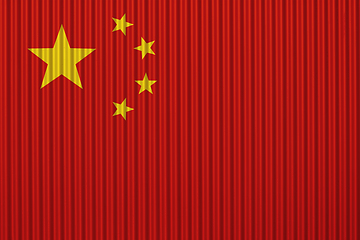 Image showing Textured flag of China in nice colors