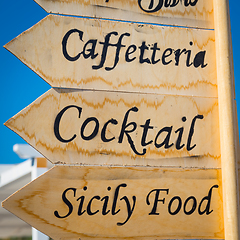 Image showing Sicily Food sign