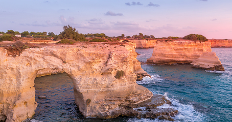 Image showing Italy, Santo Andrea cliffs in Puglia