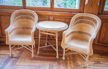 Image showing Old wicker chairs