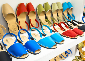 Image showing Shopping for Avarca (Menorca sandals)